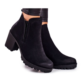 S.Barski Damen Stiefel On Heel Warm Schwarz Veronica