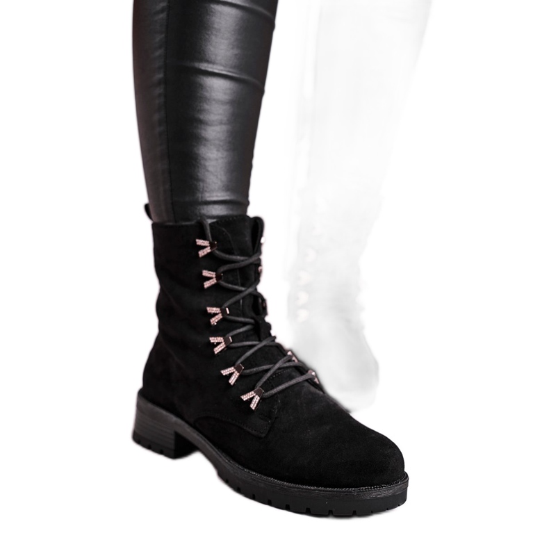 Damen Workers Livy Schwarze Stiefel