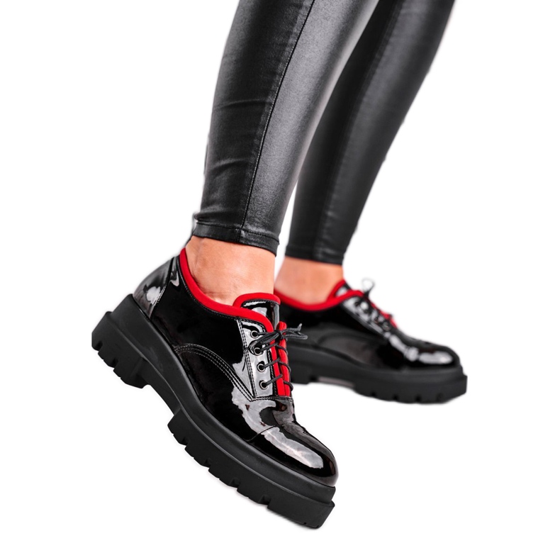 PV3 Visconi-Lederschuhe für Damen Schwarz 7427936