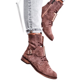 Damenstiefel Nicole Wildleder Hellbraun 2591