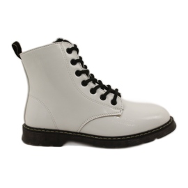 Weiß lackierte Stiefel Stiefel Evento 20DZ23-3216 Marita schwarz
