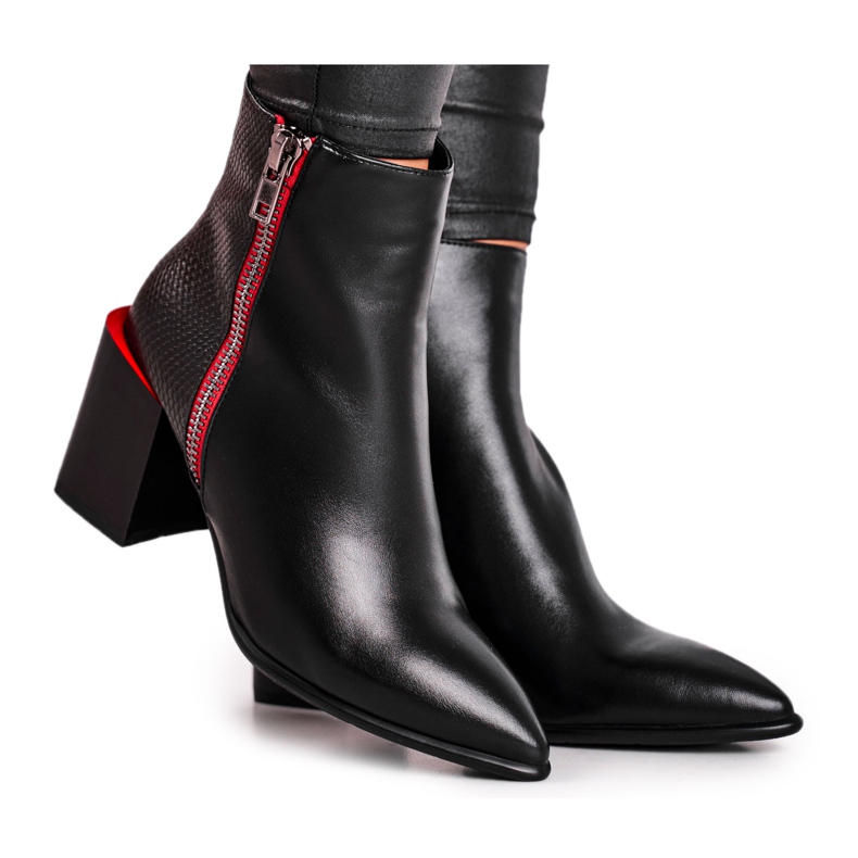 S.Barski Schwarze Lippi Damen Schwarze Stiefel