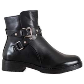 Bella Paris Stylische Arbeiterstiefel schwarz