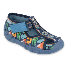 Befado Kinderschuhe 190P101 marineblau blau mehrfarbig grün
