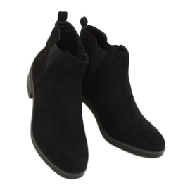 Schwarze Chelsea-Stiefel für Damen 8B978 Schwarz