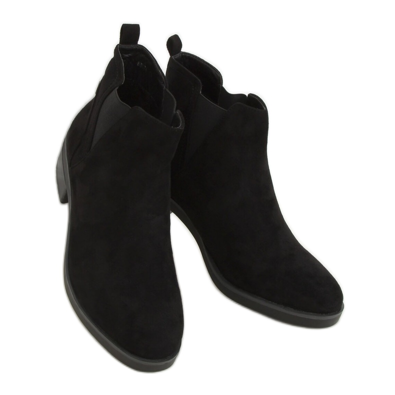 Schwarze Chelsea-Stiefel für Damen 8B978 Schwarz