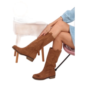 Stiefel mit geradem Obermaterial in Camel ST-19P Camel braun