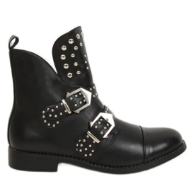 Schwarze Stiefel mit Nieten schwarz A2300 Black