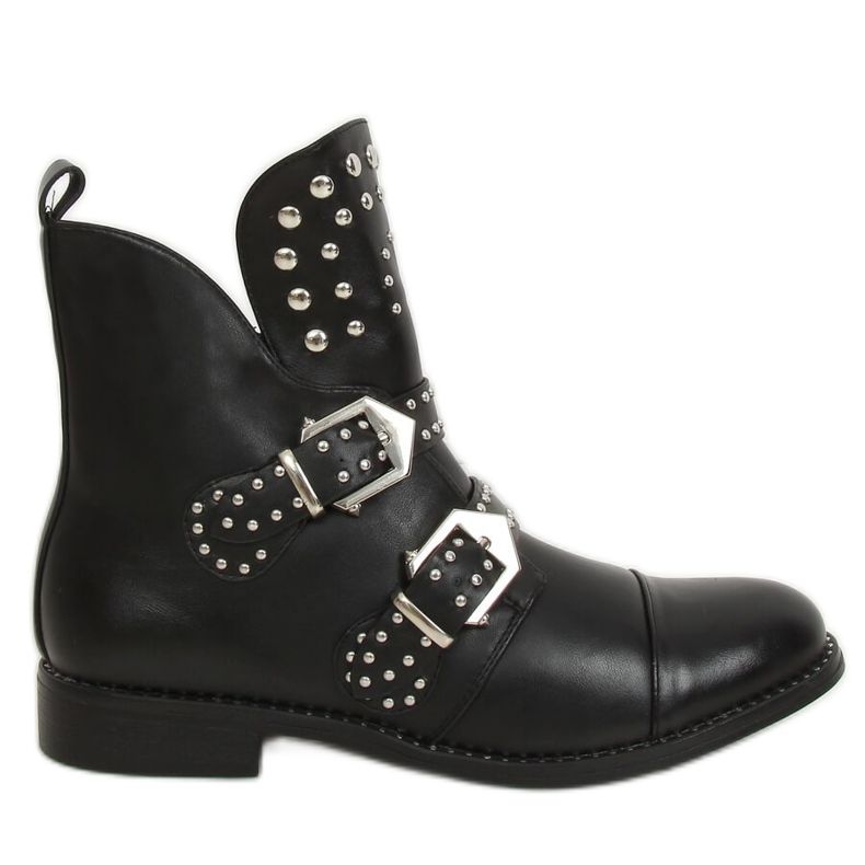 Schwarze Stiefel mit Nieten schwarz A2300 Black