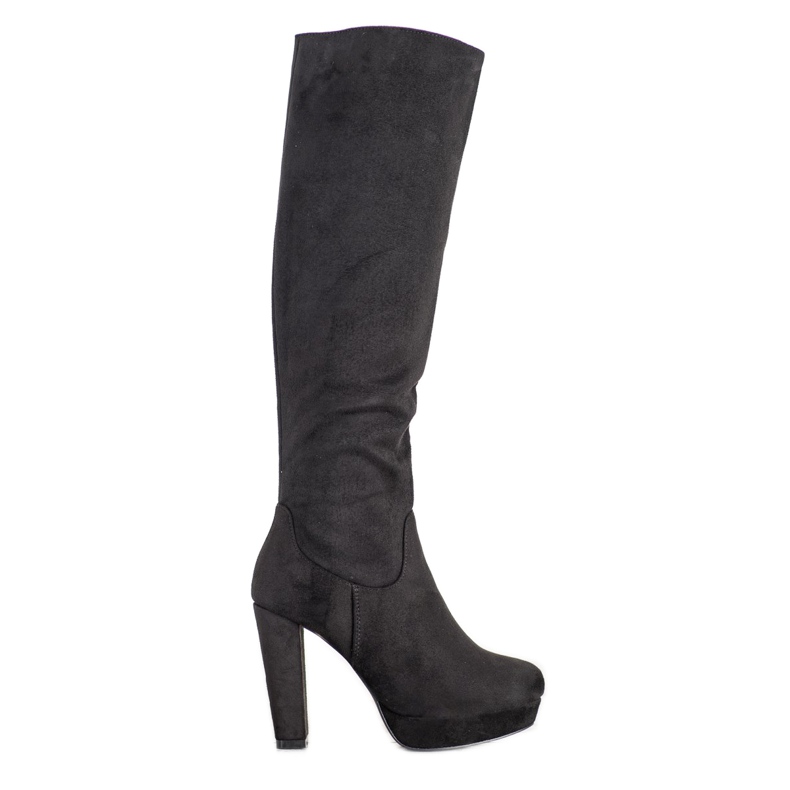 Sergio Leone Stiefel auf der Plattform schwarz