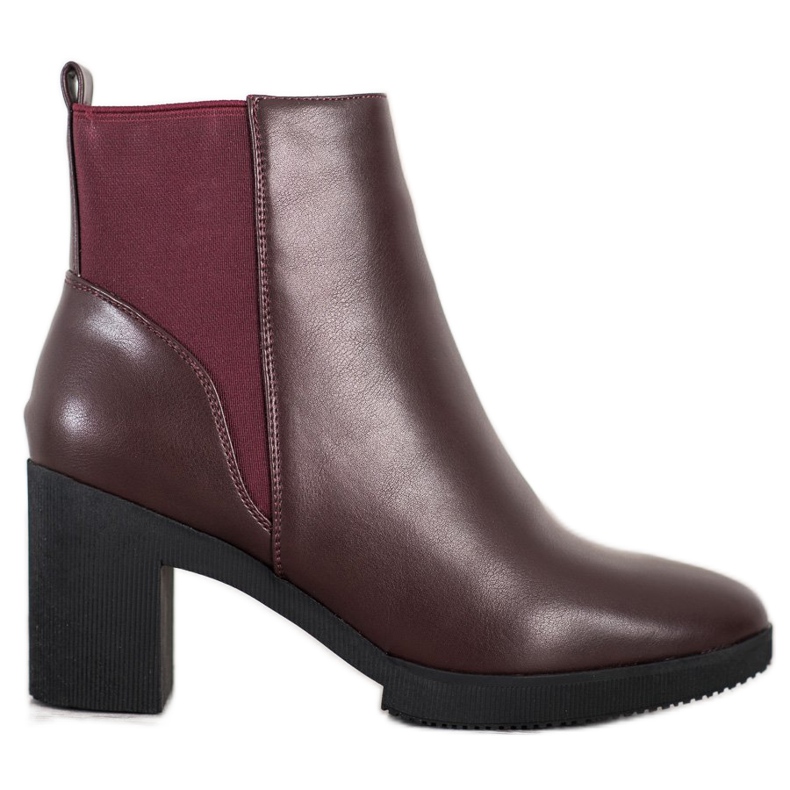 Stiefel aus Ökoleder rot mehrfarbig