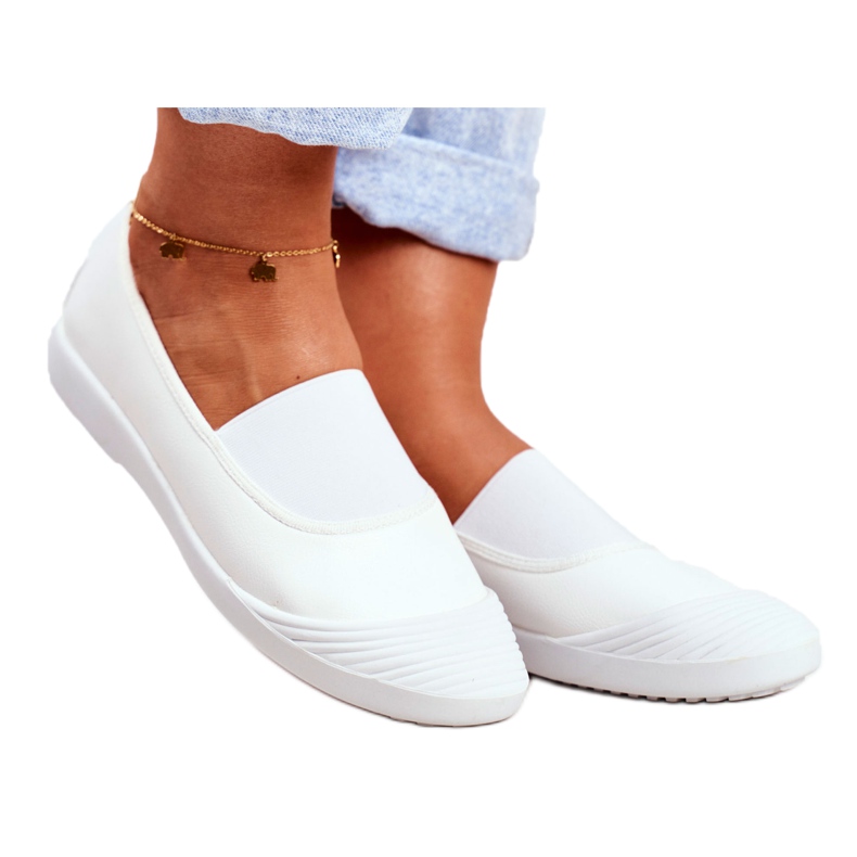 LU BOO Sneakers zum Hineinschlüpfen Slip-on Sneakers Weiß Justy
