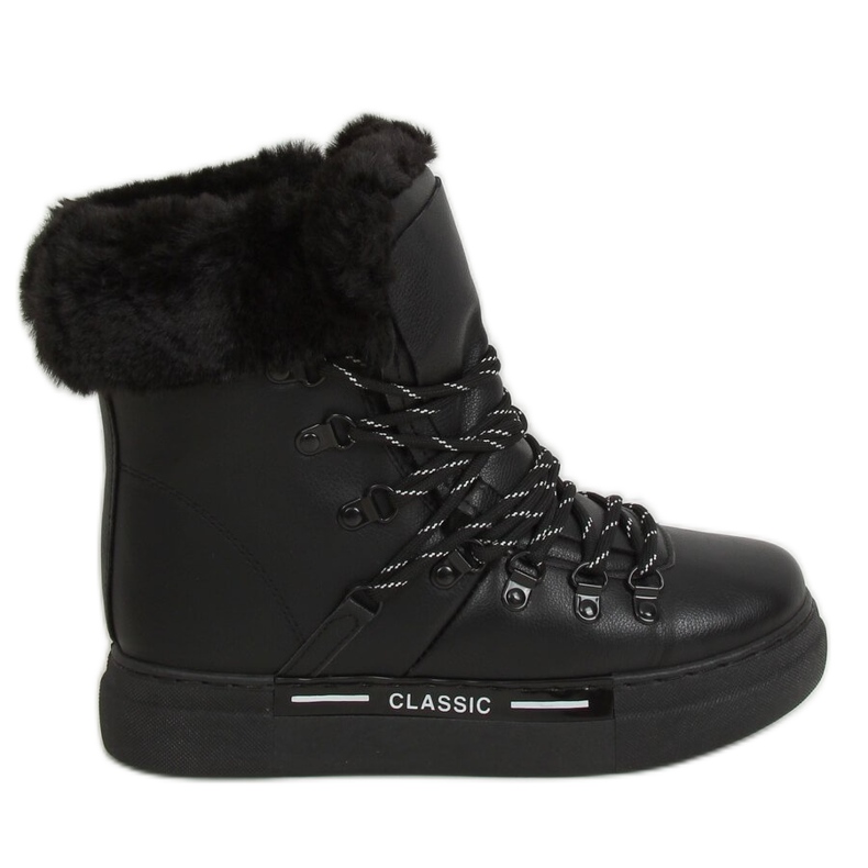 Schwarze dick isolierte Schneestiefel BK903 Black