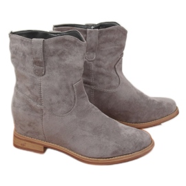 Graue Stiefel mit versteckten Absätzen NC952 Grau