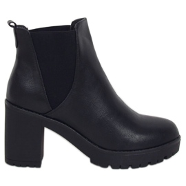 Schwarze Chelsea-Boots, schwarz J19-129 Schwarz