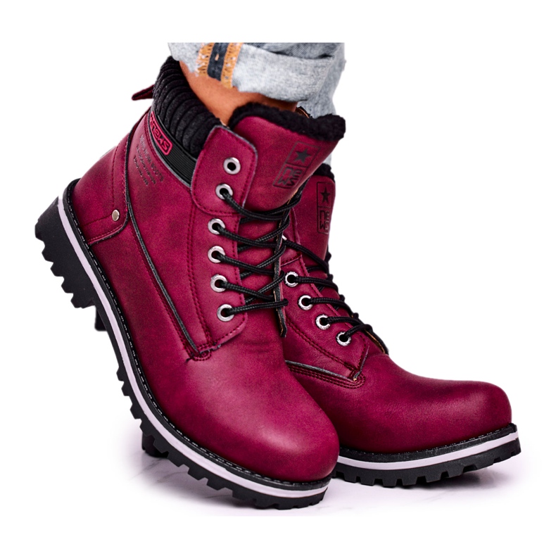 EVE Damenstiefel Burgund Grunders rot mehrfarbig