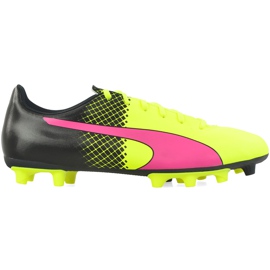 Fußballschuhe Puma Evo Speed ​​​​5.5 Fg 103596 01 gelb, gelb, rosa gelb