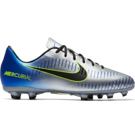 Nike Mercurial Victory 6 Neymar Fg Jr 921488 407 Fußballschuh grau silber-