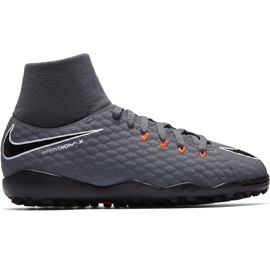 Nike Hypervenom Phantom X 3 Academy Df Tf Jr AH7293 081 Fußballschuh mehrfarbig grau