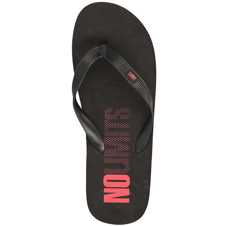 Herrenhausschuhe 4F rot H4L18 KLM001 schwarz