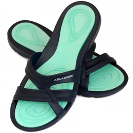 Aqua-speed Panama Damen Badeslipper Farbe 10 marineblau