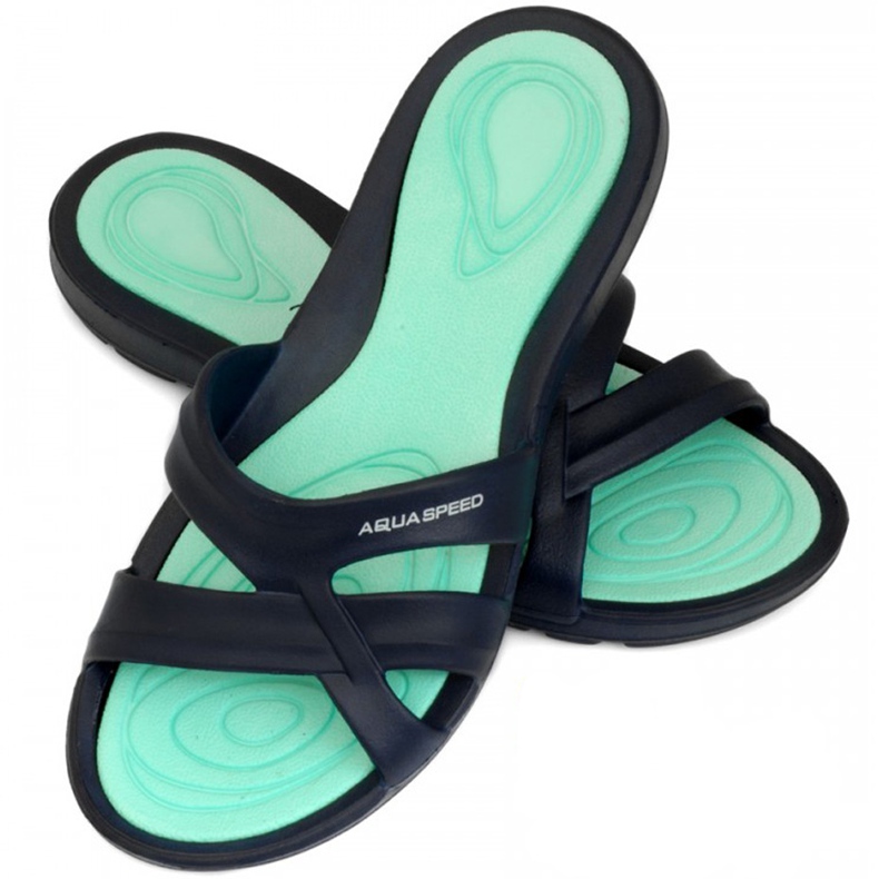 Aqua-speed Panama Damen Badeslipper Farbe 10 navy blau