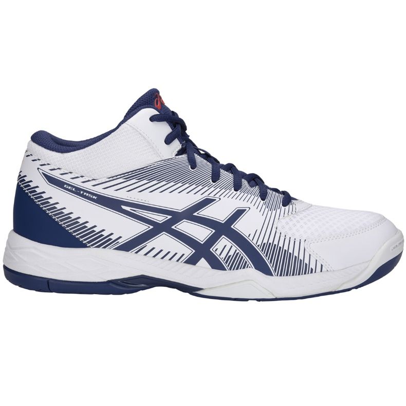 Asics Gel-Task Mt B703Y 100 Herren Volleyballschuhe weiß navy blau weiß
