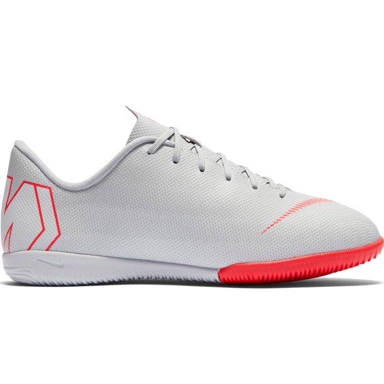 Nike Mercurial Vapor X 12 Academy Ic Jr AJ3101 060 Fußballschuhe weiß grau