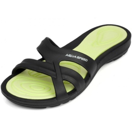 Damen Badeslipper Aqua-speed Panama col. 38 schwarz grün