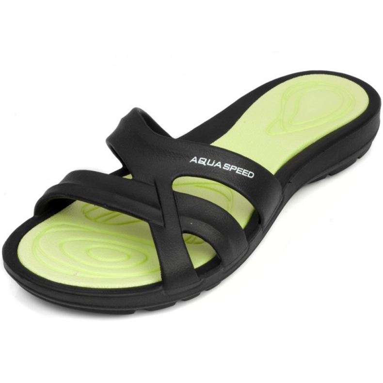 Damen Badeslipper Aqua-speed Panama col. 38 schwarz grün