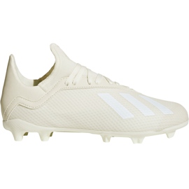 Adidas X 18.3 Fg Jr DB2417 Fußballschuhe weiß, creme beige