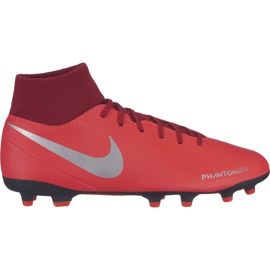 Nike Phantom Vsn Club Df FG / MG AJ6959 600 Fußballschuh mehrfarbig rot