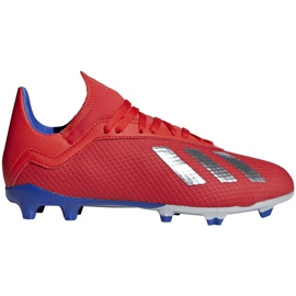 Adidas X 18.3 Fg Jr rote Fußballschuhe BB9371 mehrfarbig