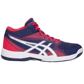Asics Gel-Task Mt B703Y-400 Herren Volleyballschuhe weiß, rot, marineblau navy blau