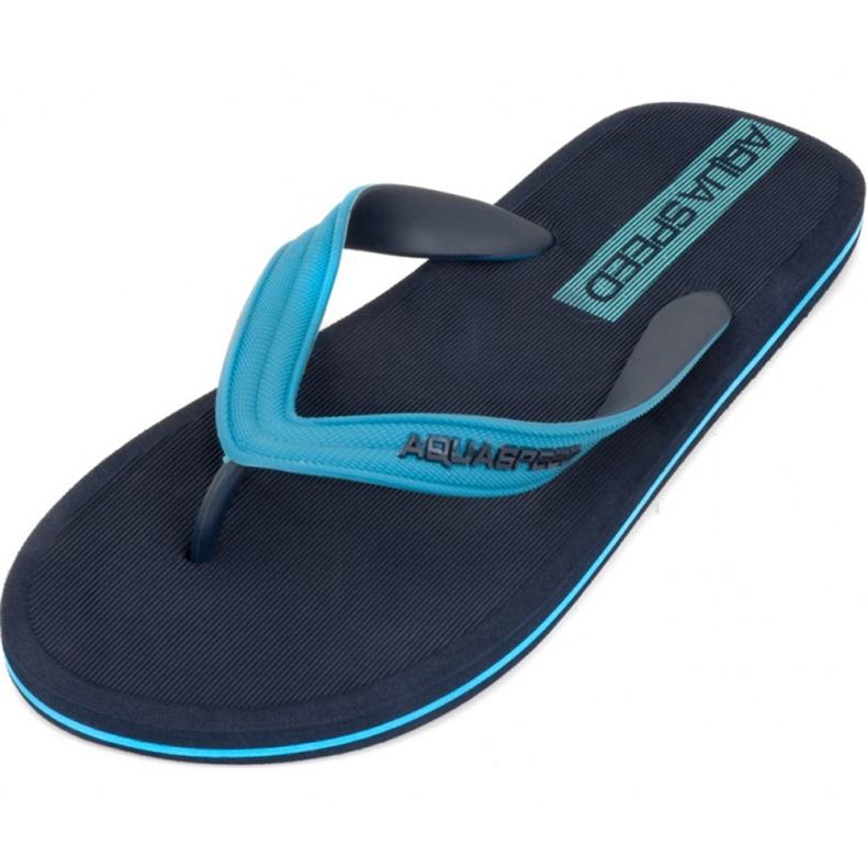 Aqua-speed Faro Herren Badeslipper Farbe 10 blau