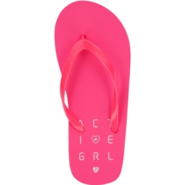 Hausschuhe für Mädchen 4F J4L19 JKLD201 63N coral neon rosa