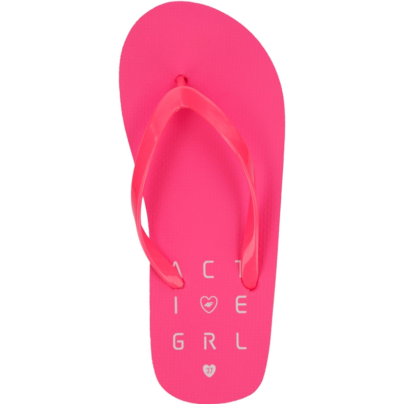 Hausschuhe für Mädchen 4F J4L19 JKLD201 63N coral neon rosa