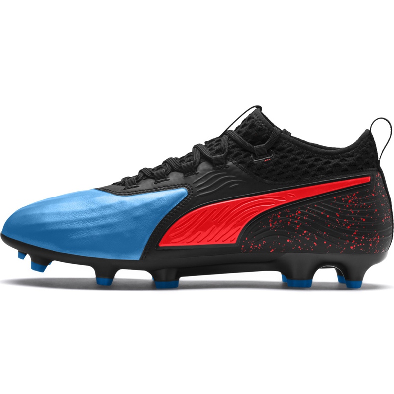 Fußballschuhe Puma One 19.2 schwarz blau rot Fg Ag 105484 01 mehrfarbig