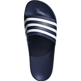 Adidas Adilette Aqua Hausschuhe navy F35542 weiß navy blau