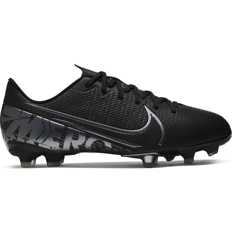 Nike Mercurial Vapor 13 Academy FG / MG Junior AT8123 001 Fußballschuh schwarz schwarz