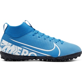 Nike Mercurial Superfly 7 Academy Tf Junior AT8143 414 Fußballschuh mehrfarbig blau