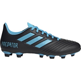 Fußballschuhe adidas Predator 19.4 FxG schwarz und blau F35598