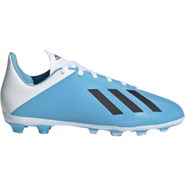 Adidas X 19.4 FxG Junior Fußballschuhe blau und weiß F35361