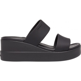 Crocs Damen Slipper Brooklyn Mid Wedge W schwarz 206 219 060