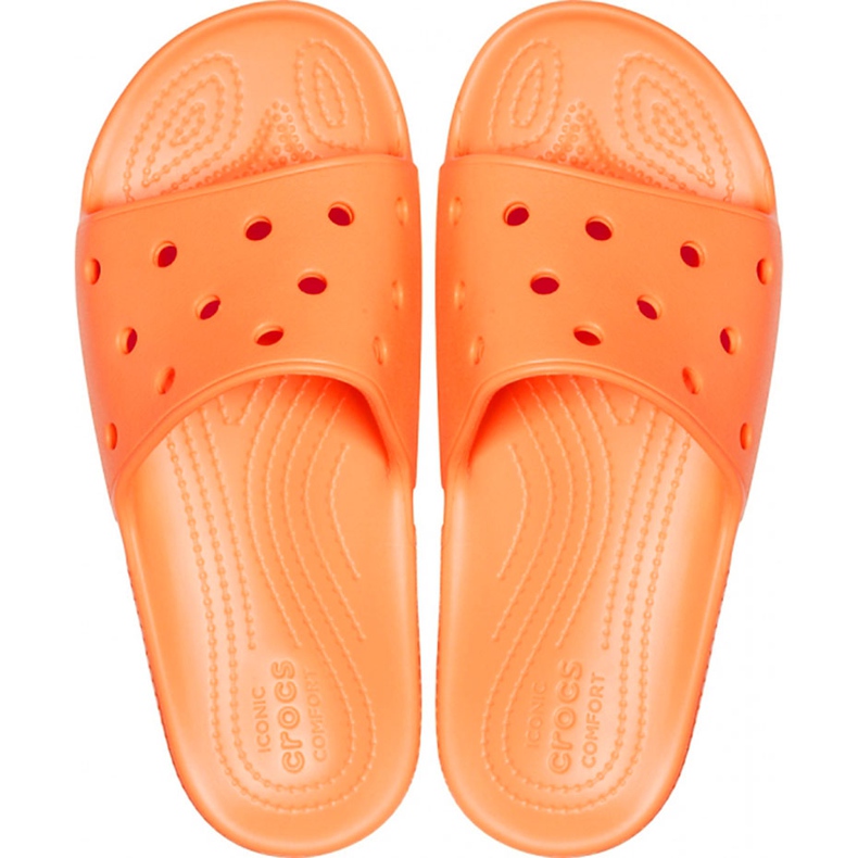 Crocs Classic Slide Damen Hausschuhe apricot 206121 801 orange