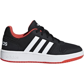 Adidas Hoops 2.0 K Kinderschuhe schwarz-rot B76067 weiß