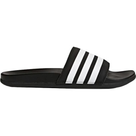 Adidas Adilette Cloudfoam Plus Stripes schwarz AP9971 Hausschuhe weiß