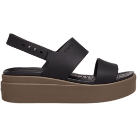 Crocs Damen Sandalen Brooklyn Low Wedge W braun 206453 07H schwarz