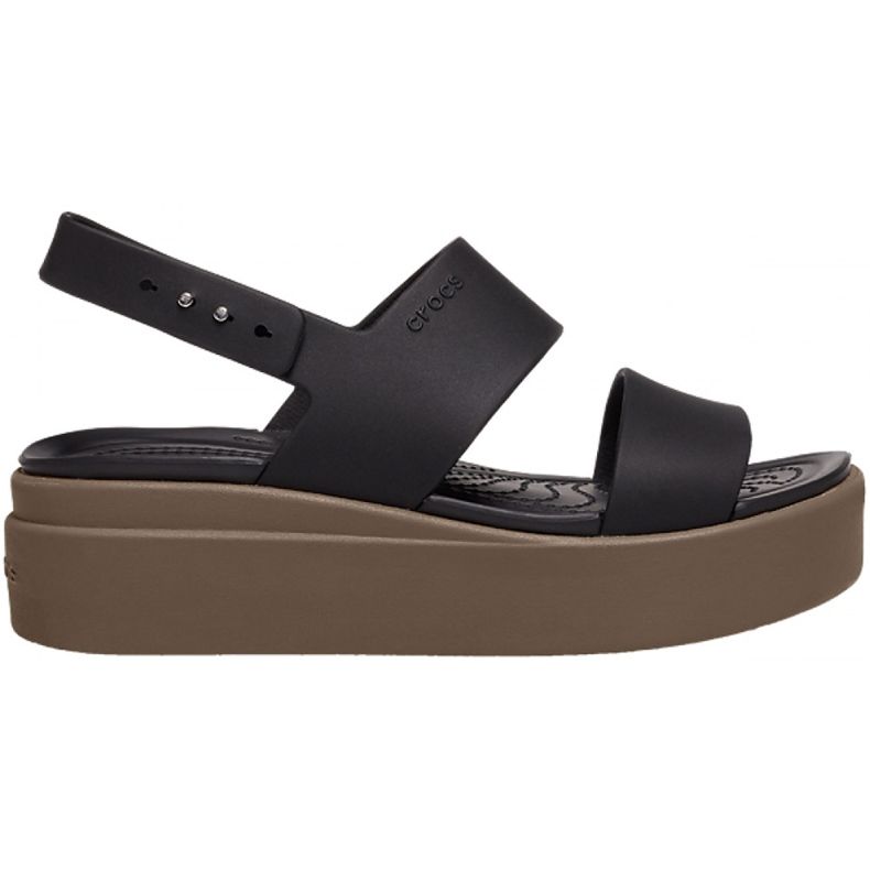 Crocs Damen Sandalen Brooklyn Low Wedge W braun 206453 07H schwarz