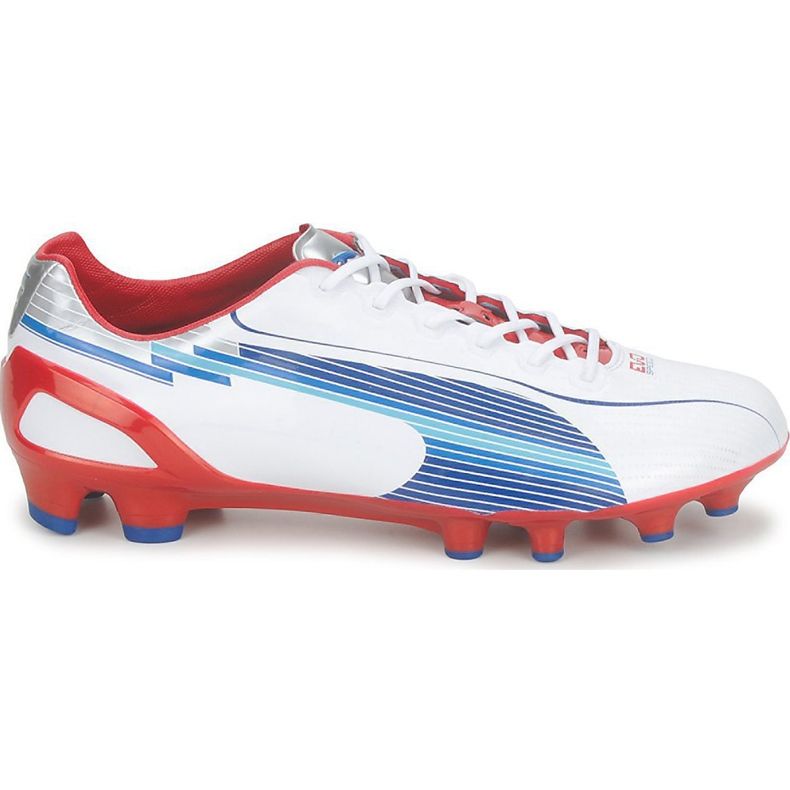 Fußballschuhe Puma Evo Speed ​​1 Fg weiß-rot-blau 102527 01